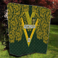 Australia Rugby Custom Quilt Aboriginal Art Sporty Style - Polynesian Pride