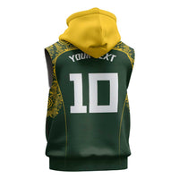 Australia Rugby Custom Sleeveless Zip Hoodie Aboriginal Art Sporty Style LT03 - Polynesian Pride