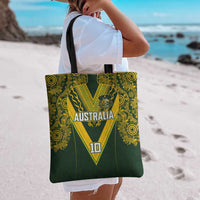 Australia Rugby Custom Tote Bag Aboriginal Art Sporty Style - Polynesian Pride