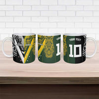 Aotearoa Australia Rugby Custom Ceramic Mug Maori and Aboriginal Art Sporty Style - Polynesian Pride