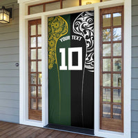 Aotearoa Australia Rugby Custom Door Cover Maori and Aboriginal Art Sporty Style - Polynesian Pride