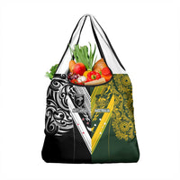 Aotearoa Australia Rugby Grocery Bag Maori and Aboriginal Art Sporty Style LT03 1-pack One Size Green - Polynesian Pride