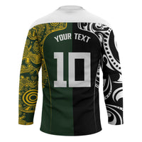 Aotearoa Australia Rugby Custom Hockey Jersey Maori and Aboriginal Art Sporty Style LT03 - Polynesian Pride