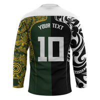 Aotearoa Australia Rugby Custom Hockey Jersey Maori and Aboriginal Art Sporty Style - Polynesian Pride