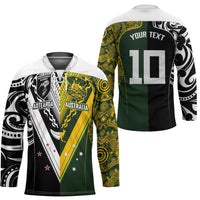 Aotearoa Australia Rugby Custom Hockey Jersey Maori and Aboriginal Art Sporty Style - Polynesian Pride
