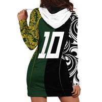 Aotearoa Australia Rugby Custom Hoodie Dress Maori and Aboriginal Art Sporty Style - Polynesian Pride
