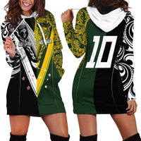 Aotearoa Australia Rugby Custom Hoodie Dress Maori and Aboriginal Art Sporty Style - Polynesian Pride
