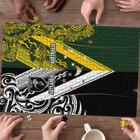 Aotearoa Australia Rugby Puzzle Maori and Aboriginal Art Sporty Style - Polynesian Pride