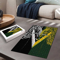Aotearoa Australia Rugby Puzzle Maori and Aboriginal Art Sporty Style - Polynesian Pride