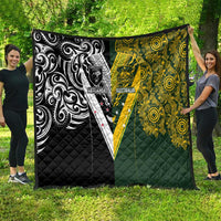 Aotearoa Australia Rugby Quilt Maori and Aboriginal Art Sporty Style - Polynesian Pride