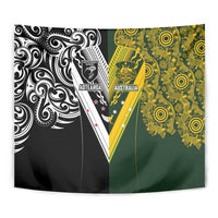 Aotearoa Australia Rugby Tapestry Maori and Aboriginal Art Sporty Style - Polynesian Pride