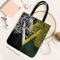 Aotearoa Australia Rugby Tote Bag Maori and Aboriginal Art Sporty Style - Polynesian Pride