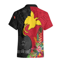 Papua New Guinea Hawaiian Shirt Birds Of Paradise Mix Tropical Flower Polynesian Pattern LT03 - Polynesian Pride