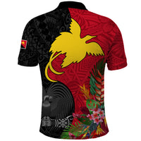Papua New Guinea Polo Shirt Birds Of Paradise Mix Tropical Flower Polynesian Pattern LT03 - Polynesian Pride