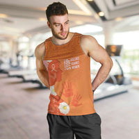 International Day for the Elimination of Violence Against Women Men Tank Top Polynesian Pattern LT03 Orange - Polynesian Pride