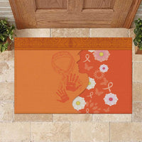International Day for the Elimination of Violence Against Women Rubber Doormat Polynesian Pattern LT03 Orange - Polynesian Pride