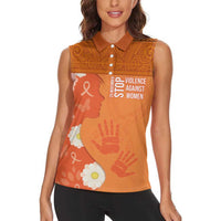 International Day for the Elimination of Violence Against Women Women Sleeveless Polo Shirt Polynesian Pattern