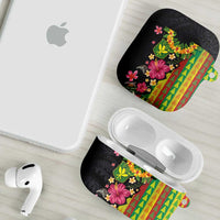 Hawaiian Independence Day AirPods Case Kanaka Maoli Symbols With Tapa Motifs and Tropical Plants - Polynesian Pride