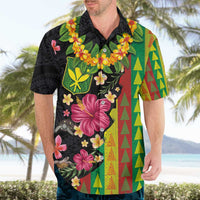 Hawaiian Independence Day Hawaiian Shirt Kanaka Maoli Symbols With Tapa Motifs and Tropical Plants - Polynesian Pride