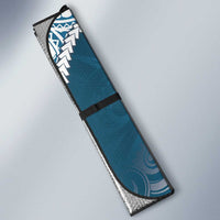 Personalised New Zealand Aotearoa Darts Masters Auto Sun Shade Maori Art Tattoo with Tribal Dart Symbol Blue - Polynesian Pride