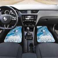 Personalised New Zealand Aotearoa Darts Masters Car Mats Maori Art Tattoo with Tribal Dart Symbol Blue - Polynesian Pride