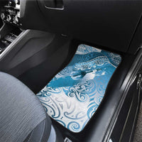 Personalised New Zealand Aotearoa Darts Masters Car Mats Maori Art Tattoo with Tribal Dart Symbol Blue - Polynesian Pride