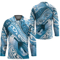 Personalised New Zealand Aotearoa Darts Masters Hockey Jersey Maori Art Tattoo with Tribal Dart Symbol Blue - Polynesian Pride