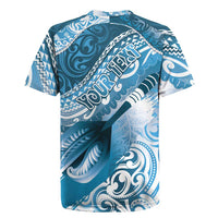 Personalised New Zealand Aotearoa Darts Masters Rugby Jersey Maori Art Tattoo with Tribal Dart Symbol Blue - Polynesian Pride