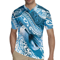 Personalised New Zealand Aotearoa Darts Masters Rugby Jersey Maori Art Tattoo with Tribal Dart Symbol Blue - Polynesian Pride