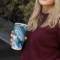Personalised New Zealand Aotearoa Darts Masters Tumbler Cup Maori Art Tattoo with Tribal Dart Symbol Blue - Polynesian Pride