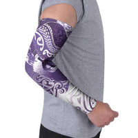 Personalised New Zealand Aotearoa Darts Masters Arm Sleeves Maori Art Tattoo with Tribal Dart Symbol Purple - Polynesian Pride