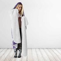 Personalised New Zealand Aotearoa Darts Masters Hooded Blanket Maori Art Tattoo with Tribal Dart Symbol Purple - Polynesian Pride