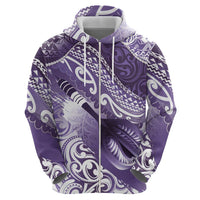 Personalised New Zealand Aotearoa Darts Masters Hoodie Maori Art Tattoo with Tribal Dart Symbol Purple - Polynesian Pride