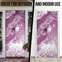 Personalised New Zealand Aotearoa Darts Masters Door Cover Maori Art Tattoo with Tribal Dart Symbol Pink - Polynesian Pride