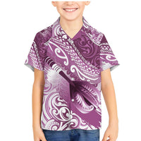 Personalised New Zealand Aotearoa Darts Masters Family Matching Mermaid Dress and Hawaiian Shirt Maori Art Tattoo with Tribal Dart Symbol Pink - Polynesian Pride