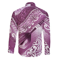 Personalised New Zealand Aotearoa Darts Masters Family Matching Off Shoulder Maxi Dress and Hawaiian Shirt Maori Art Tattoo with Tribal Dart Symbol Pink - Polynesian Pride