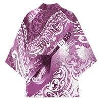 Personalised New Zealand Aotearoa Darts Masters Kimono Maori Art Tattoo with Tribal Dart Symbol Pink - Polynesian Pride