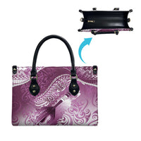 Personalised New Zealand Aotearoa Darts Masters Leather Bag Maori Art Tattoo with Tribal Dart Symbol Pink - Polynesian Pride