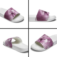 Personalised New Zealand Aotearoa Darts Masters Slide Sandals Maori Art Tattoo with Tribal Dart Symbol Pink - Polynesian Pride