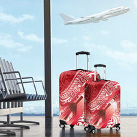 Personalised New Zealand Aotearoa Darts Masters Luggage Cover Maori Art Tattoo with Tribal Dart Symbol Red - Polynesian Pride