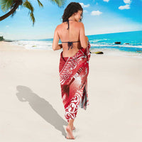 Personalised New Zealand Aotearoa Darts Masters Sarong Maori Art Tattoo with Tribal Dart Symbol Red - Polynesian Pride