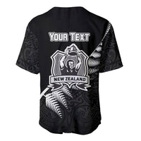 Custom New Zealand World Cup 2023 Baseball Jersey Aotearoa Champion Rugby with Silver Fern Maori Ethnic Pattern LT03 - Polynesian Pride