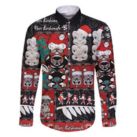New Zealand Christmas Family Matching Puletasi and Hawaiian Shirt Maori Christmas Spirit - Meri Kirihimete