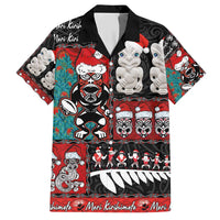 New Zealand Christmas Hawaiian Shirt Maori Christmas Spirit - Meri Kirihimete LT03 Black - Polynesian Pride