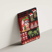 Hawaiian Christmas Canvas Wall Art - Mele Kalikimaka Island Holiday Vibes - Black Red LT03 - Polynesian Pride