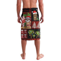 Hawaiian Christmas Lavalava - Mele Kalikimaka Island Holiday Vibes - Black Red LT03 - Polynesian Pride