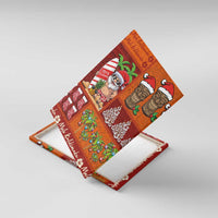 Hawaiian Christmas Canvas Wall Art - Mele Kalikimaka Island Holiday Vibes - Red Orange LT03 With Frame Red - Orange - Polynesian Pride