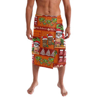 Hawaiian Christmas Lavalava - Mele Kalikimaka Island Holiday Vibes - Red Orange LT03 Red - Orange - Polynesian Pride