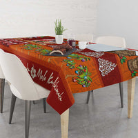 Hawaiian Christmas Tablecloth - Mele Kalikimaka Island Holiday Vibes - Red Orange LT03 - Polynesian Pride