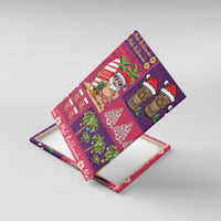 Hawaiian Christmas Canvas Wall Art - Mele Kalikimaka Island Holiday Vibes - Pink Purple LT03 With Frame Pink - Purple - Polynesian Pride
